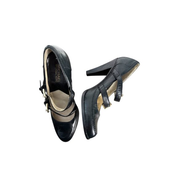 MICHAEL Michael Kors Black Leather Mary Jane Pumps Double-Strap Women's Size 8M - Picture 13 of 13